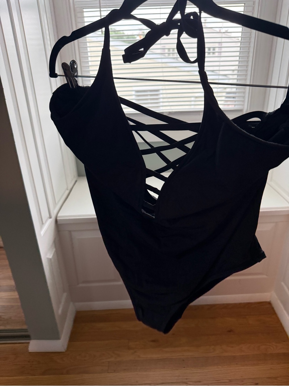 La Blanca Black Strappy One-Piece Swimsuit